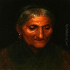 An Old Italian Woman From Sorrento by Anton Laurids Johannes Dorph