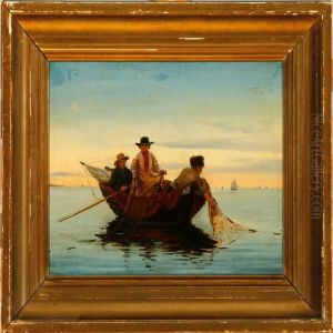 Fiskerne Saetter Garn by Anton Laurids Johannes Dorph
