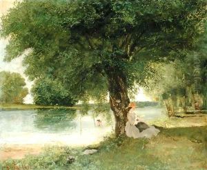 The Charente at Port Bertaud 1862 by Gustave Courbet