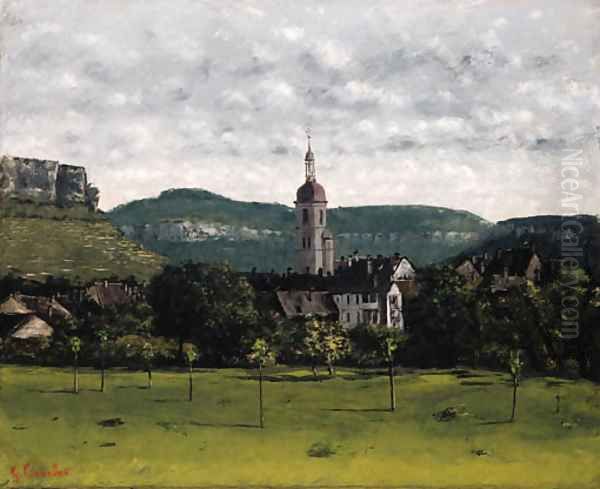 Vue d'Ornans et son clocher - view 1