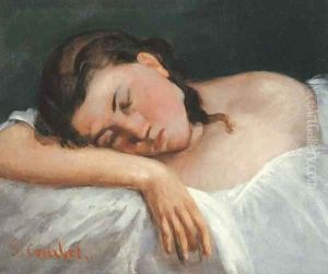 Jeune fille dormant by Gustave Courbet