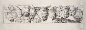 Eighteen Grotesque Heads