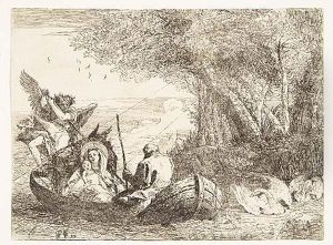The Holy Family Crossing The River by Dosso Dossi