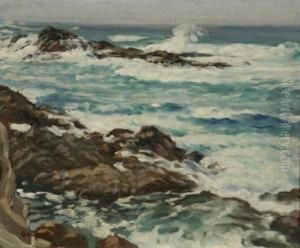 Gray Day - Ledges Below Carmel High by Paul Dougherty