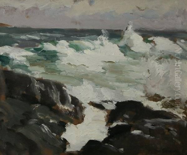 Crashing Surf On A California Shore - view 1