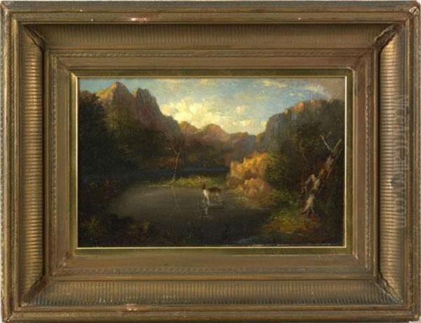 Mountainlandscape With Stag - view 1
