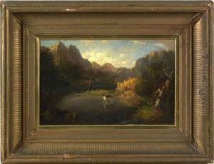 Mountainlandscape With Stag