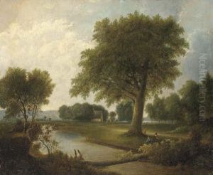 Scene Along The Hudson by Thomas Doughty