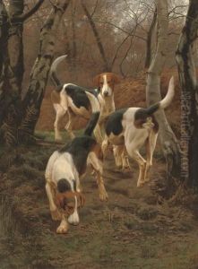 Hounds In Bracken by Edward Algernon Stuart Douglas