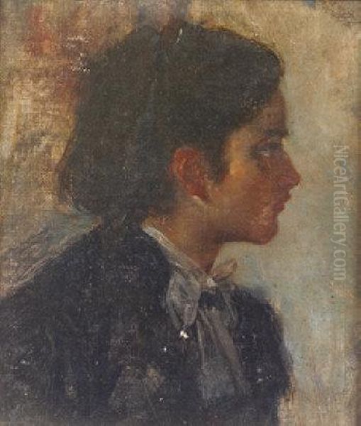 Study Of A Girl In Purple - view 1