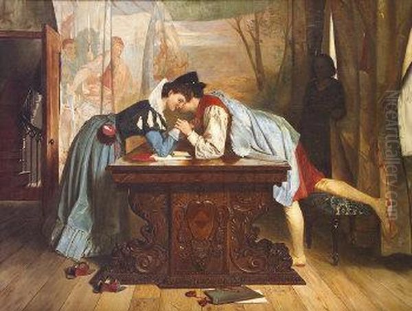 A Secret Tryst , Figures In A Renaissance Interior - view 1