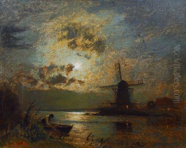 Fluslandschaft Im Mondschein - view 1