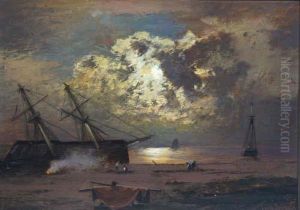 Abendstimmung Am Meer by Louis, Carl Ludwig Douzette
