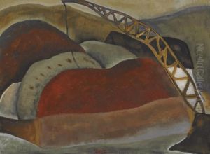 Cinder Barge And Derrick by Arthur Garfield Dove