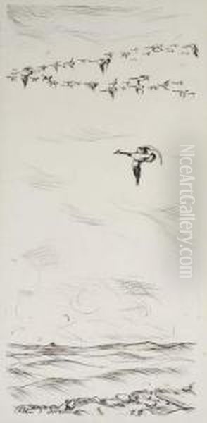 Flock Of Flying Geese - view 1