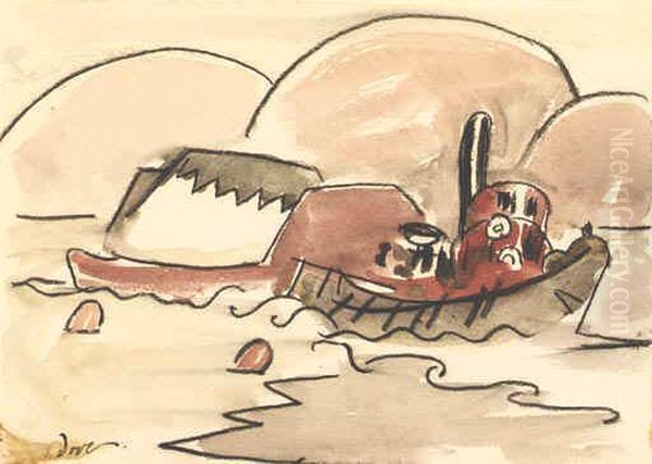 Red Tugboat - view 1