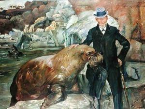 Carl Hagenbeck (1844-1913) in His Zoo, 1911