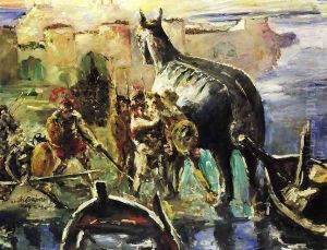 The Trojan Horse by Lovis (Franz Heinrich Louis) Corinth