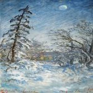 Kroyer's House In The Snow by Holger Drachmann