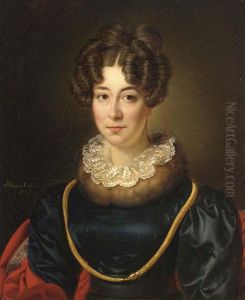 A Portrait Of Mrs. Johanna Barbara Archer-rendorp by Alexandre-Jean Dubois Drahonet