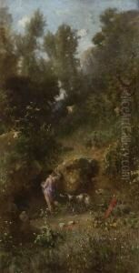 Waldtal Mit Badender
Diana: by Heinrich Dreber