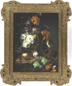 Still Life With Roses, Birds, A Peach And A Butterfly Still Life With Roses, Birds, A Peach And A Butterfly