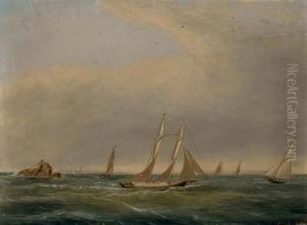 Yachts Off Halfway Rock, Marblehead - view 1
