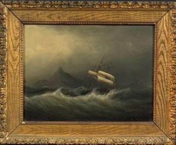 Ship In A Gale Off Cape Horn. - view 1