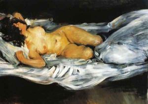 Reclining Nude by Lovis (Franz Heinrich Louis) Corinth