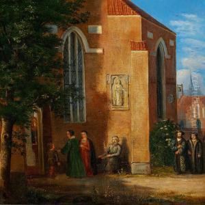 Churchgoers by Dankvart Dreyer