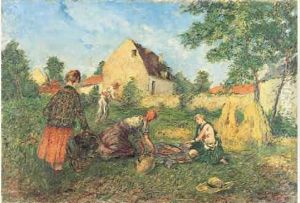 Le Gouter Au Champ by Dreyfus-Lemaitre Henri