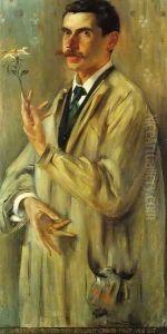 Portrait of Otto Eckmann (1865-1902) by Lovis (Franz Heinrich Louis) Corinth