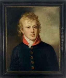 Portrait Of A Young Man, Head And Shoulders, Wearing A Bluecoat