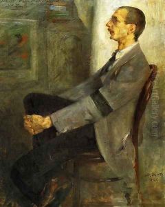 Portrait Of The Painter Walter Leistilow by Lovis (Franz Heinrich Louis) Corinth