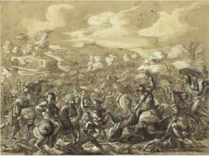 Greek Soldiers In Battle