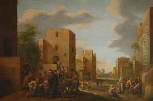 Escena De Pueblo Con Obras De Misericordia
