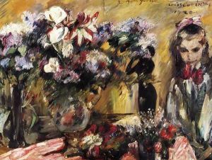 Flowers and Wilhelmine by Lovis (Franz Heinrich Louis) Corinth