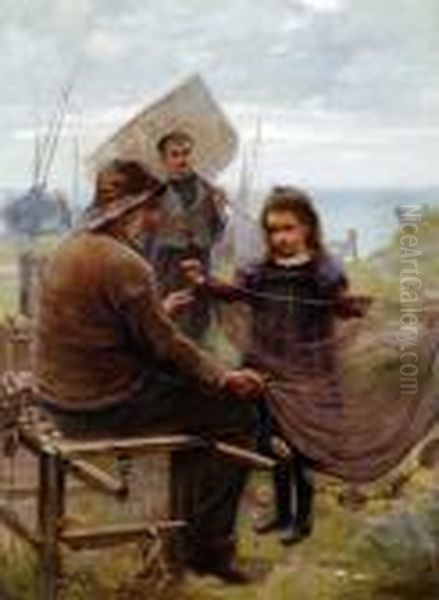 Helping To Mend The Nets - view 1