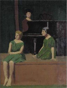 Girls At A Piano by Malcolm Drummond