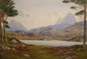 View Of Lough Corrib With Connemara Mountains Beyond by George, Captain Drummond-Fish