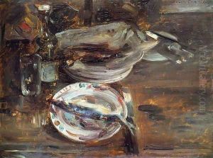 Cat's Breakfast by Lovis (Franz Heinrich Louis) Corinth