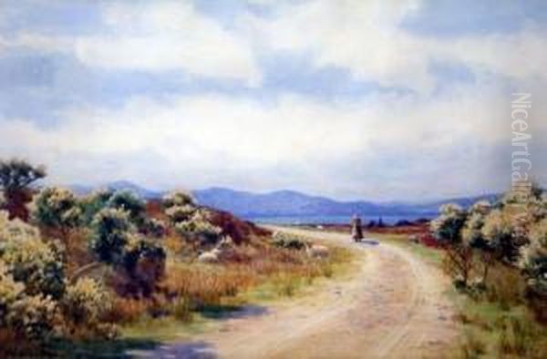 Figures On A Coastal Path - view 1
