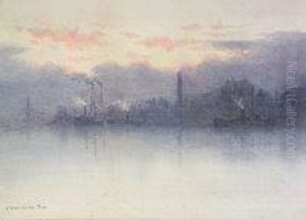City At Sunset - view 1