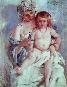 Mother and Child, 1911 by Lovis (Franz Heinrich Louis) Corinth