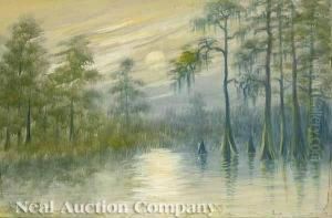 Louisiana Bayou At Dusk
