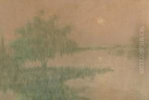 "louisiana Bayou Scene", Oil Wash by Alexander John Drysdale