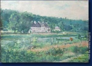 Paysage Anime Au Chateau by Mathilde, Comtesse Du Monceau De Bergendael