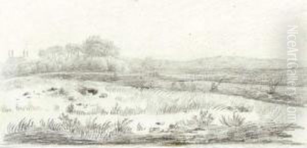 Dune Landscape With A Country House In The Distance - view 1