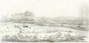 Dune Landscape With A Country House In The Distance