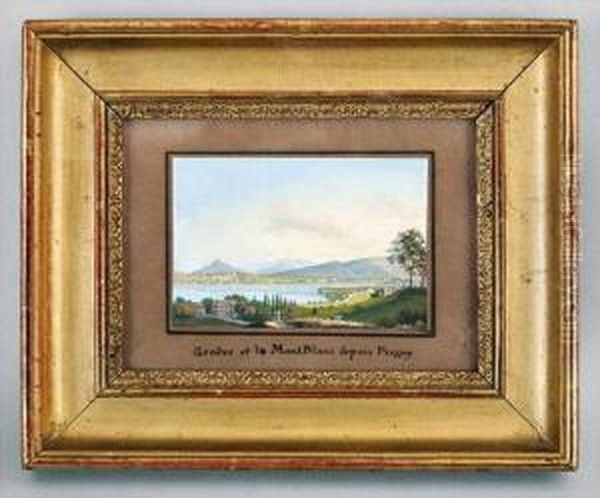 Geneve Et Le Mont-blanc Depuis Pregny - view 1